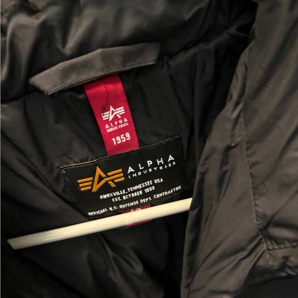 Alpha Industries  MA-1 QUILTED BOMBER JACKET BLACK - Picture 6 of 10